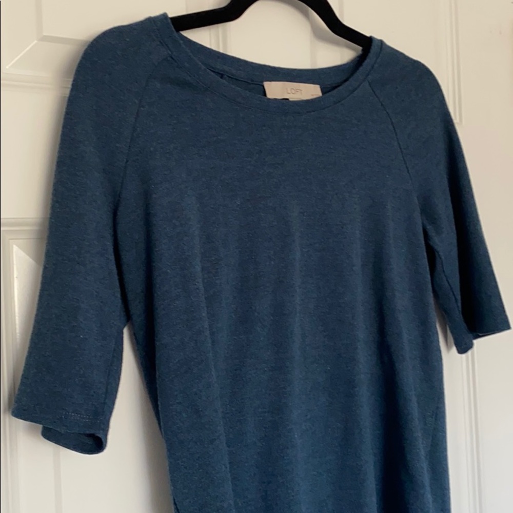 Loft XS petite blue short sleeve